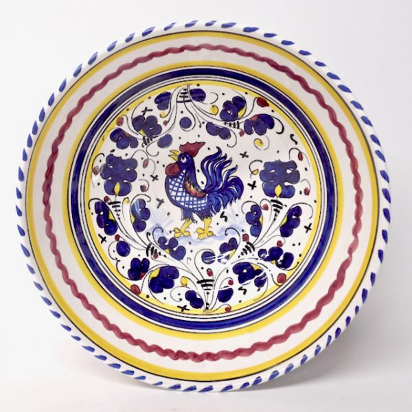 Deruta Galletto Blue 12" Serving Bowl