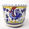 Deruta Galletto Blue Blue 4" Small Cachepot Planter