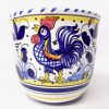 Deruta Galletto Blue 6" Medium Cachepot Planter