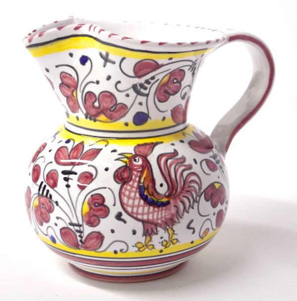 Deruta Galletto Red Pitcher