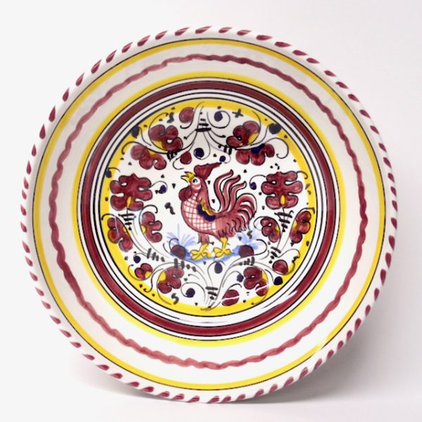 Deruta Galletto Red 10" Serving Bowl