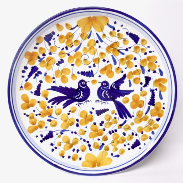 Deruta Arabesco Blue and Ochre 9.5" Dinner Plate