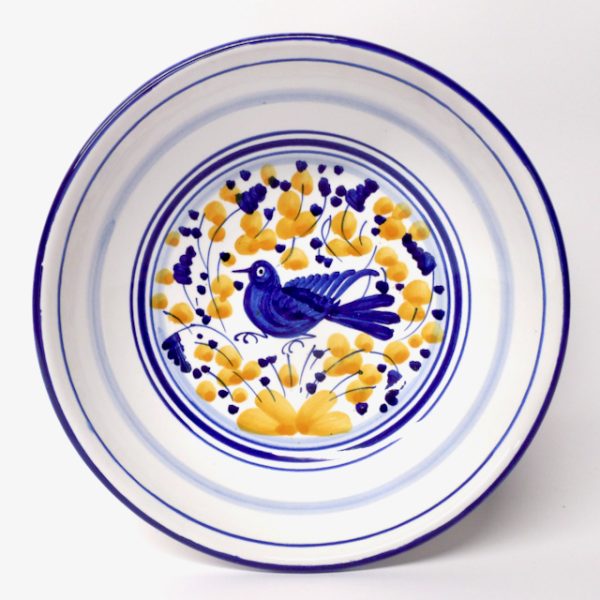 Deruta Arabesco Blue and Ochre 8" Bowl