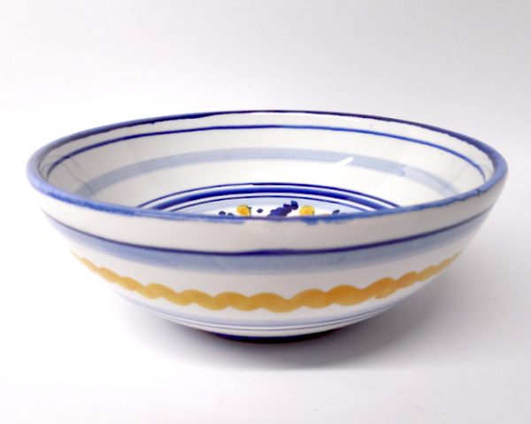 Deruta Arabesco Blue and Ochre 6" Bowl - Image 2