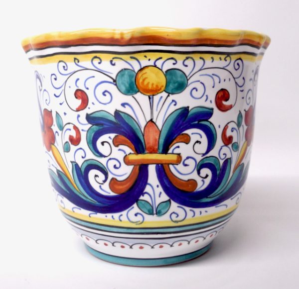 Ricco Deruta 5" Medium Scalloped Cachepot Planter