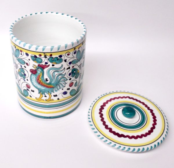 Deruta Galletto Green 8" Canister - Image 2