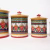 Deruta Antico Geometrico Canister Set of 4