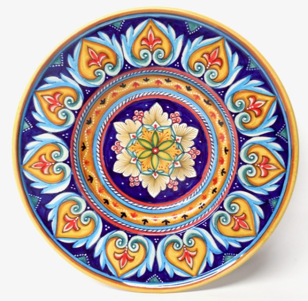 Deruta Antico Geometrico 14" Round Serving/Wall Platter