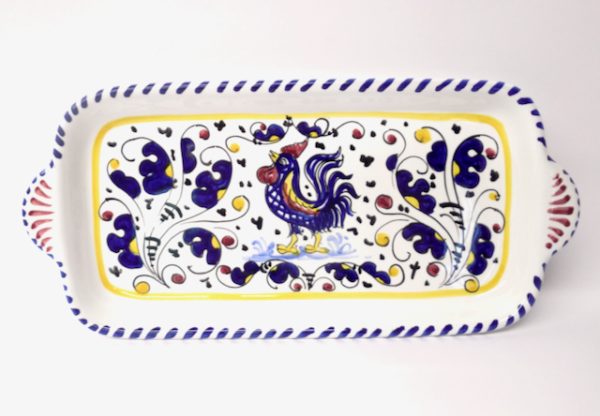 Deruta Galletto Blue 11X5" Serving Tray