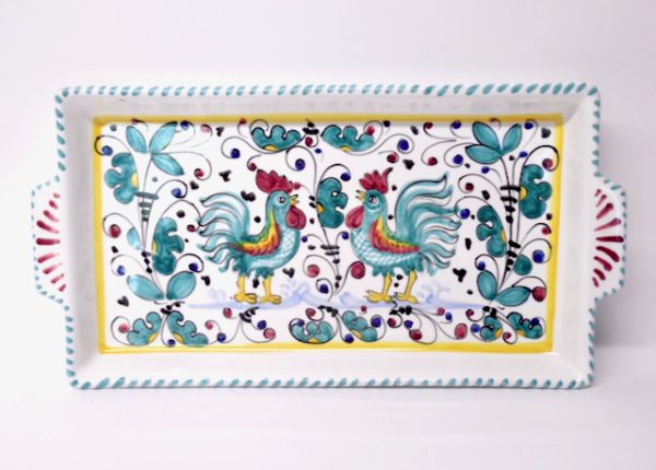 Deruta Galletto Green 12X6" Serving Tray