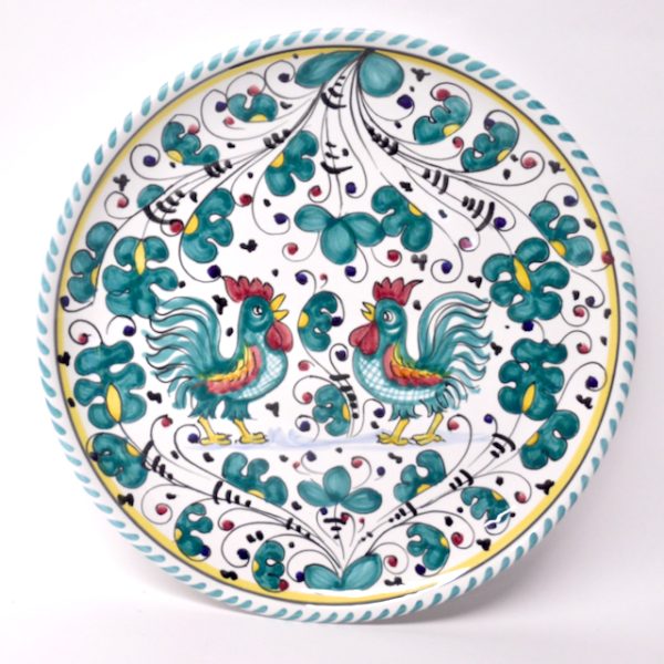 Deruta Galletto Green 9.5" Dinner Plate