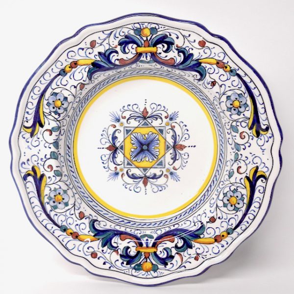 Deruta Ricco Blue 10" Scalloped Scodella