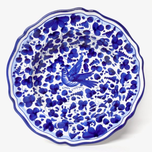 Deruta Arabesco Blue 10" Scalloped Scodella