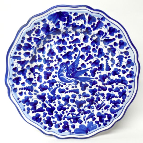 Deruta Arabesco Blue 11" Scalloped Dinner Plate