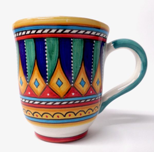 Deruta Antico Geometrico Bell-Shaped Large Mug