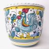 Deruta Galletto Green 6" Medium Cachepot Planter