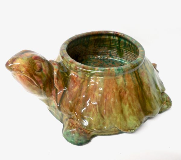 Sicilian Santo Stefano 6" Turtle Cachepot Planter - Image 2