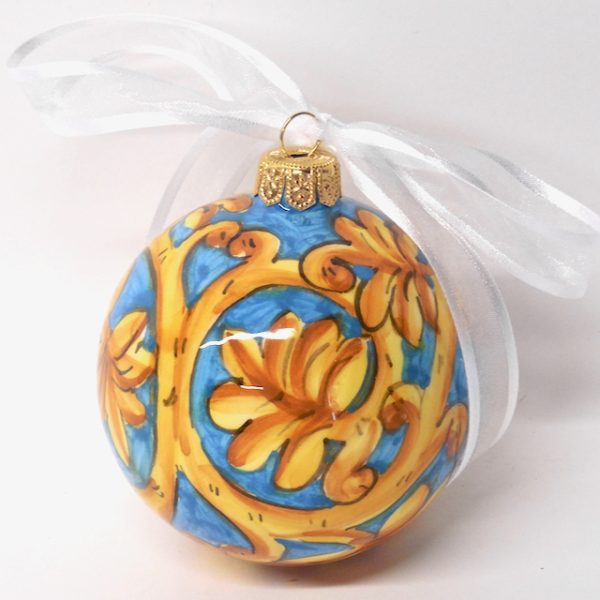Deruta Royal Ambra Celeste Christmas Tree Ornament