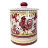 Deruta Galletto Red 6" Canister