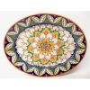 Deruta Antico Geometrico 16.5X13" Oval Serving/Wall Platter