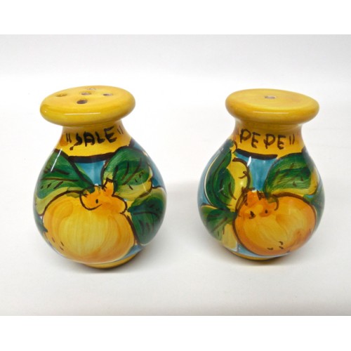 Limoni di Sicilia Turquoise Pair of Salt and Pepper Shakers