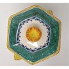 Tuscan Grapes 9" Hexagonal Light Green Canister with Cherub Angel - Image 4
