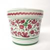 Deruta Arabesco Green and Red 4" Small Flower Pot - Image 2