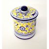 Deruta Arabesco Blue and Yellow 5" Canister - Image 2