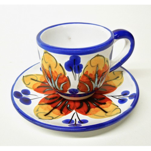 Sicilian Fuoco Demitasse Espresso Cup & Saucer