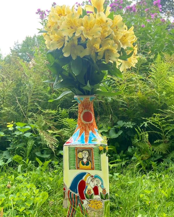 Ceramiche di Sicilia 17” Vase with Lemon Harvest - Image 10