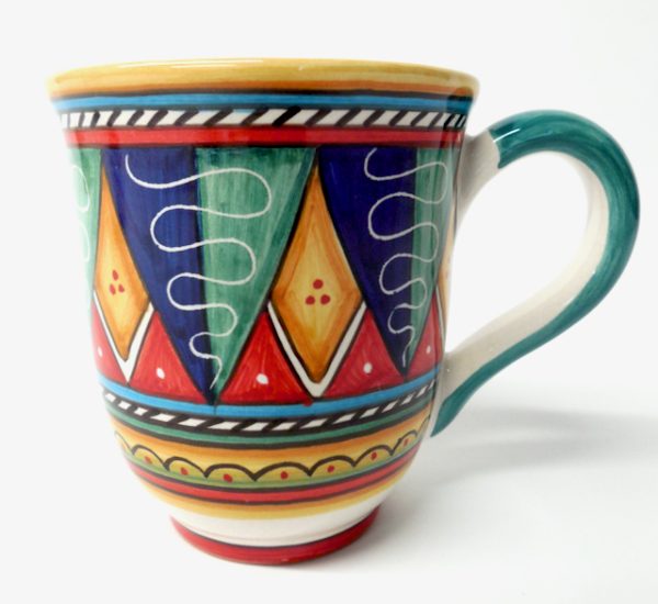 Deruta Antico Geometrico Bell-Shaped Large Mug
