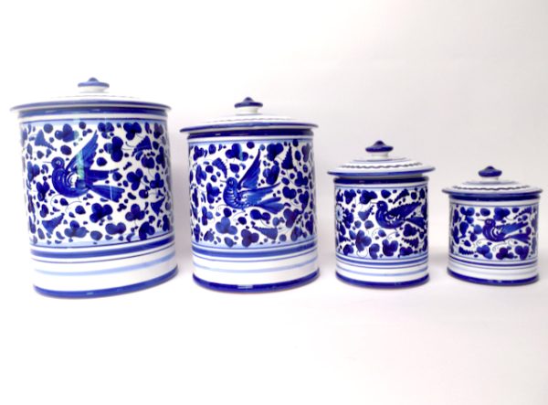 Deruta Arabesco Blue Canister Set